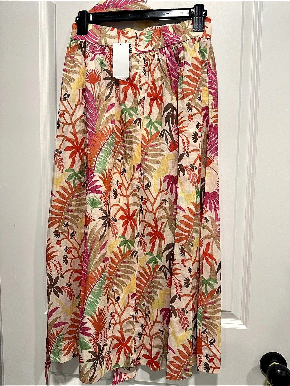 J.MCLAUGHLIN Floral Maxi Skirt in Pink & Multicolor Size 2 NWT